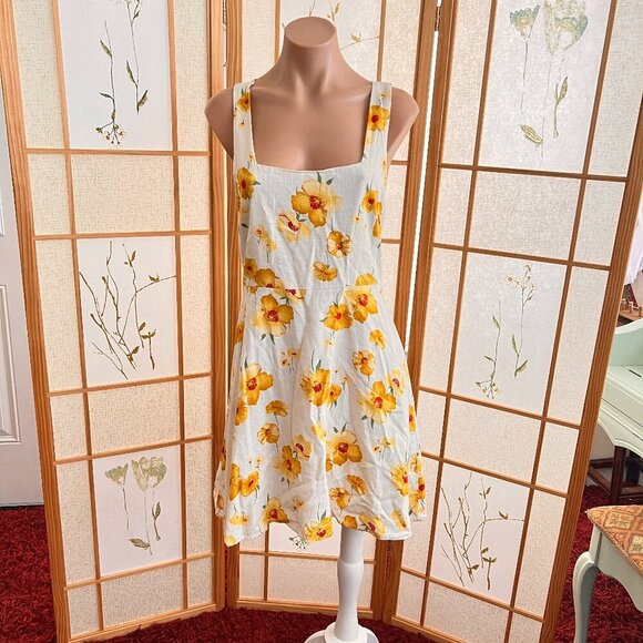 Grace Dresses & Skirts - Grace Flower Vintage Linen Blend Summer Dress sz M